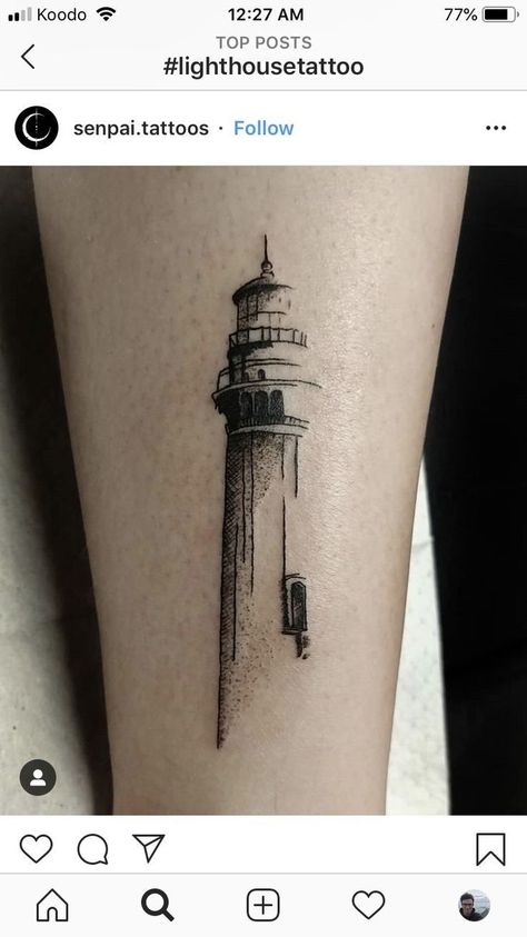 Lighthouse Drawing Tattoo, Minimalist Lighthouse Tattoo, Tattoos Line Art, Tattoos Simplistic, Travel Tattoo Ideas, Underboob Tattoo Designs, Art Inspired Tattoos, Travel Tattoos, Lighthouse Tattoo