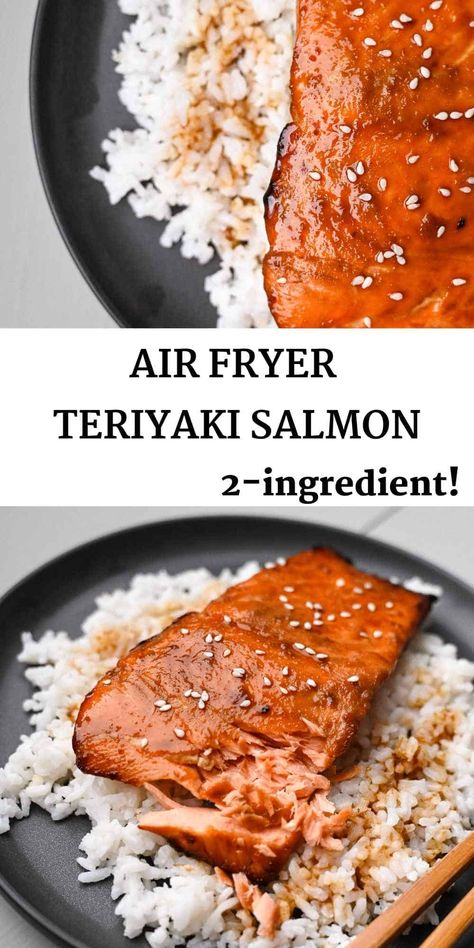 Teriyaki Air Fryer Salmon, Salmon Recipes Stove Top, Air Fry Fish Recipe, Air Fryer Terriaki Salmon, Air Fryer Salmon Feel Good Foodie, Airfry Frozen Salmon Fillet, Terriyaki Salmon, Salmon In Air Fryer, Balsamic Salmon