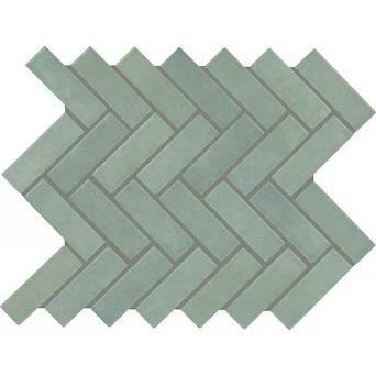 Herringbone Mosaic Tile, Patterned Wall Tiles, Green Backsplash, Patterned Wall, Tiles For Wall, Shower Floor Tile, Glazed Ceramic Tile, Matte Ceramic, Herringbone Tile