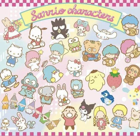 Hello Kitty Group Photo, Sanrio Group Photo, Picture Printer, Sanrio Things, Hello Kitty Photos, Kitty Photos, Kpop Songs, Happy 10th Anniversary, Kids Loft