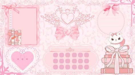 Organize your desktop using this cute coquette themed wallpaper! <3 Get it here! https://eunicreates.etsy.com/listing/1741000183/coquette-wallpaper-template-for-desktop