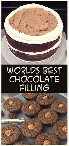 Cake Filling Recipes, Cake Filling, Cake And Cupcakes, Cake Fillings, Whipping Cream, Chocolate Filling, Icing Recipe, Yummy Sweets, Filling Recipes