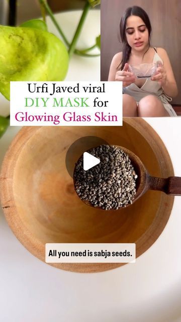 Tuktuk Agarwal on Instagram: "Celeb DIY #18: Urfi Javed viral DIY MASK for Glowing Glass Skin

Ingredients:
2. Soak 1tbsp of chia seeds in a little bit of milk, add fresh aloe vera and let it sit for few minutes.
3. Transfer the mixture into a blender and add a teaspoon of honey (it’s optional).
4. Blend well to form a grainy paste and apply it on your skin.
5. Leave for 10 minutes and rinse it off. 

Follow for more such quick Celeb favourite Natural Hair and Skin Care DIYs 

|Skincare, Body Care, Gharelu Nuska, Ayurveda, Besan Pack, Facepack, Natural Skincare, Glass Skin, Chia seeds Face mask, botox mask, skincare diy, korean glowing glass skin, pimple free clear skin, Glowing Skin, Glass Skin, Hydrated skin, Home remedy, Homemade DIYs, Dhaka, Siliguri, India, Foodblog|" Glass Skin Diy Mask, Oats Face Mask Glowing Skin, Instant Glow Face Pack Homemade For Oily Skin, Chia Seed Face Mask, Facepack For Glowing Skin Homemade, Instant Glowing Face Pack, Face Mask For Pimples, Fresh Aloe Vera, Night Time Skin Care Routine