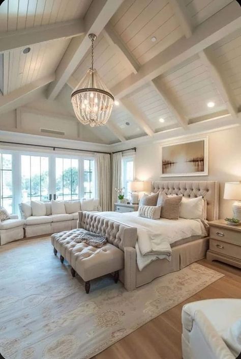 Big Bedrooms, Dream Life House, Bedroom Decor Cozy, Modern Bedroom Decor, Dream House Rooms, Master Bedrooms, Dream House Interior, Decoration Inspiration, Master Bedrooms Decor