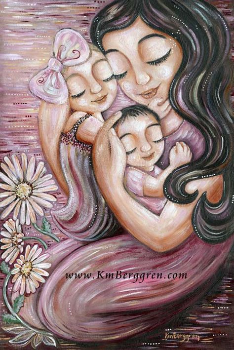 Mother And Child Images, Motherhood Painting, Mother And Child Art, Child Images, Thoughtful Gifts For Mom, Mother And Child Painting, Breastfeeding Art, Village Painting, Child Painting