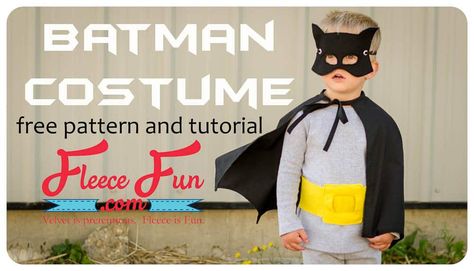 Easy Free Sewing Patterns to Download with Step by Step Tutorials Bat Costume Kids, Diy Butterfly Costume, Diy Batman, Batman Cape, Skirt Pattern Free, Leia Costume, Bat Costume, Cape Costume, Batman Costume