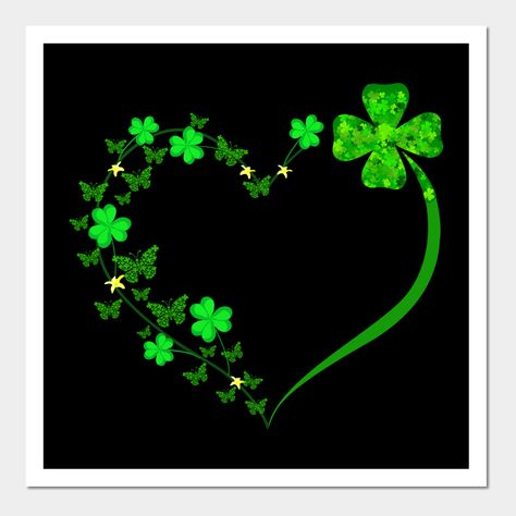 Butterfly Heart Leaf Irish St. Patrick Day Clover Heart- T shirt gift for your love ones, relatives and friends on st patrick's day. -- Choose from our vast selection of art prints and posters to match with your desired size to make the perfect print or poster. Pick your favorite: Movies, TV Shows, Art, and so much more! Available in mini, small, medium, large, and extra-large depending on the design. For men, women, and children. Perfect for decoration. St Patrick’s Day Images, St Patrick’s Day Pictures, Happy St Patrick’s Day, Happy Saint Patricks Day Images, Happy St Patrick’s Day Images, St Patrick’s Day Wallpaper, Saint Patrick’s Day, St Patrick’s Day Cards, Saint Patricks Day Wallpaper