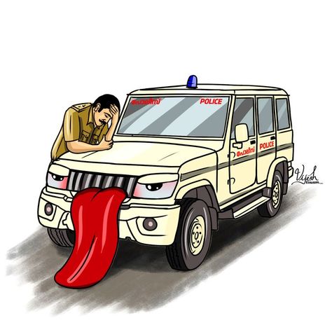 Bus Drawing, Indian Police, Indian Drawing, Police Post, Car Animation, Cartoon Expression, Police Life, Ganesh Wallpaper, Car Vector