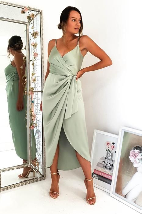 PRE-ORDER Carrie Midi Wrap Dress Sage | Wedding Guest Dresses – Oh Hello Clothing Oh Hello Clothing, Dress Sage, Fab Dress, Maid Of Honour Dresses, Wedding Reception Dress, Midi Wrap Dress, Bridesmaid Dresses Online, Reception Dress, Wedding Guest Dress Summer