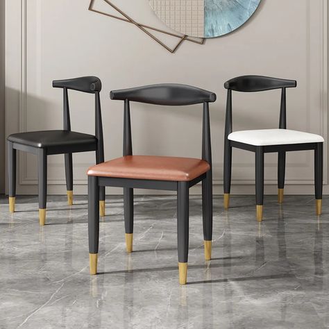 Faux leather dining chairs