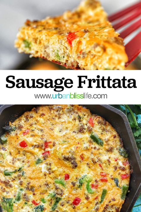 Fritata Recipe, Sausage Frittata, Ground Sausage Recipes, 30 Minute Meals Easy, Ground Italian Sausage, Clean Eating For Beginners, Crockpot Breakfast, Clean Eating Breakfast, Hot Italian Sausage