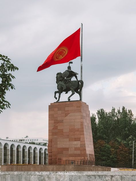 Kyrgyzstan Travel, Kyrgyzstan Flag, Bishkek Kyrgyzstan, Tian Shan, Learn Russian, Travel Reading, Central Asia, Summer Heat, Capital City