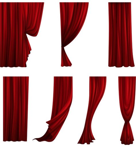 Teen Room Lights, Red Velvet Drapes, Theater Curtains, Office Design Inspo, Front Door Curtains, Golden Curtains, Blue Velvet Curtains, Red Velvet Curtains, Luxury Bedroom Interior