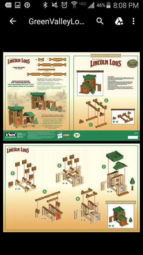 Linkin Logs Ideas, Lincoln Logs Instructions, Lincoln Logs Ideas Projects, Lincoln Logs Ideas, Linkin Logs, Logs Ideas, Log Building, Log Ideas, Baby Playroom