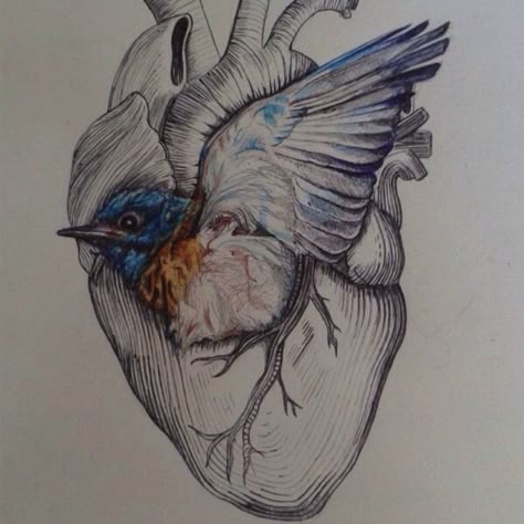 Bluebird Charles Bukowski, In My Heart Tattoo, Bluebird In My Heart, My Heart Tattoo, Bluebird Tattoo, Bird Tattoo Wrist, Small Bird Tattoo, Tattoo Heart, Silhouette Tattoos