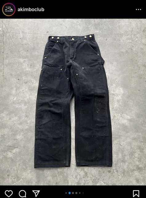 Akimbo Club, Thrift List, Carhartt Double Knee Pants, Double Knee Pants, Carhartt Double Knee, Knee Pants, Baggy Clothes, Men Clothes, Loose Jeans