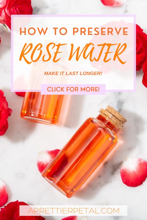 Whether you have purchased rose water or made it yourself, rose water is going to expire at some point. However, there are methods you can use to make your rose water last longer, particularly if you are making it yourself. Read on to find out how to preserve rose water! #howtopreserverosewater #preserverosewater #rosewater Benefits Of Rose Water, Making Rose Water, Rose Water Benefits, Homemade Rose Water, Rose Water Diy, How To Make Rose, Diy Rose, Essential Oil Benefits, Diy Roses