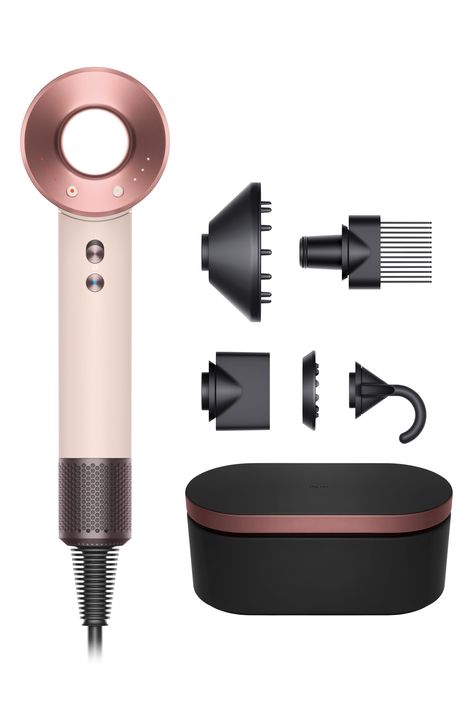 Dyson Limited-Edition Ceramic Pink & Rose Gold Supersonic Hair Dryer with Onyx & Rose Presentation Case available at #Nordstrom Dyson Aesthetic, Food Doctor, Supersonic Hair Dryer, Hair Doctor, Dyson Supersonic, Baby Birthday Invitations, Bath And Body Works Perfume, Different Hair Types, Different Hair