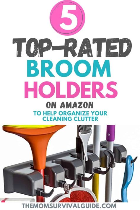 Are your mops and brooms continually falling over in the corner? Then you need one of these broom holders. Check out this buyers guide to get the best broom holder for you. #bestproduct #organization #holder Bona Mop, Vinegar Cleaning Solution, Using Vinegar To Clean, How To Make Vinegar, Best Broom, Broom Storage, Organization Life, Mop Holder, Broom Holder