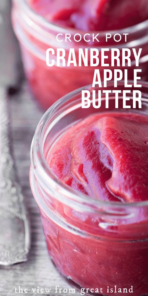 Apple Cranberry Butter, Flavored Apple Butter, Cranberry Apple Butter Crockpot, Crockpot Cranberry Butter, What Can I Make With Fresh Cranberries, Apple Preservation, Cranberry Apple Butter, Cranberries Recipes, Cranberry Preserves