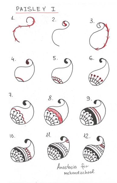 Paisley Drawing, Henna Tutorial, Indian Mehndi, Zen Tangles, Arabic Henna, Beginner Henna Designs, Design Pattern Art, Drawing Tutorials For Beginners, Engagement Mehndi Designs