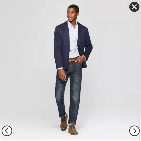 New Goodfellow & Co. Straight 28x30 Jeans. 30" In Seem And Dark Wash Color. Jeans Blazer Outfit, Blazer Outfits Men, Mens Business Casual Outfits, Outfits Hombre, Mens Outfit Inspiration, Business Casual Men, Straight Fit Jeans, Relaxed Fit Jeans, Blazer Outfits