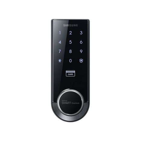 Samsung Smart Keyless Deadbolt Digital Door Lock | Bunnings Warehouse Inside Mount Blinds, House Lounge, Keyless Locks, Digital Door Lock, Front Entryway, Digital Lock, Smart Door Locks, Lounge Ideas, Smart Door