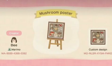 Ac Codes, Acnh Patterns, Motif Acnl, Mushroom Poster, Acnh Clothes, Animal Crossing 3ds, Ac New Leaf, Acnh Design, Acnh Designs