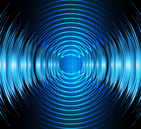 Sound waves oscillating dark blue light, water wave Premium Vector | Free Vector #Freepik #vector #freebackground #freepattern #freemusic #freeabstract Sound Waves Design, Flash Series, Light Waves, Days Of Creation, Pink Background Images, Sound Art, Sound Wave, Waves Background, Neon Nights