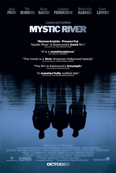 "Mystic River" (2003) Clint Eastwood, dir.      #2003 #Clint_Eastwood Best Actor Oscar, Mystic River, Denis Villeneuve, David Fincher, Sean Penn, Thriller Movie, See Movie, Thriller Movies, Cinema Posters