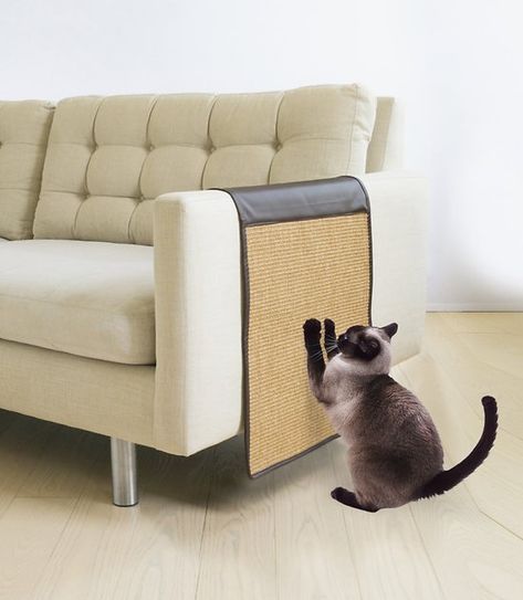 Buy Precious Tails Cat Scratching Sofa Guard Vegan Leather Furniture Protector, Brown at Chewy.com. FREE shipping and the BEST customer service! Cat Proof Couch, Pallet Deck Diy, Cat Scratching Furniture, How To Cat, Couch Protector, Diy Dresser Makeover, Cat Proofing, Sofa Protector, Cat Scratchers