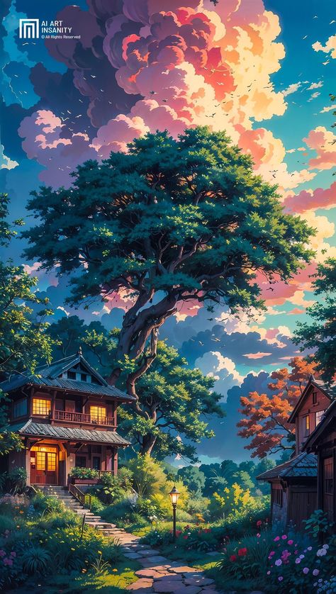 Brain Aesthetic Art, Happy Wallpaper Aesthetic, Journey Aesthetic, Aesthetic Reel, Scenery Illustration, Anime Nature, Ghibli Aesthetic, Dnd Backgrounds, Satisfying Pictures