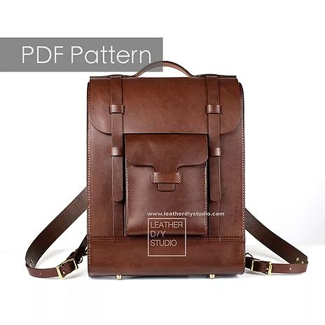 Leathercraft PDF pattern | Leather DIY pattern Satchel Pattern, Leather Backpack Pattern, Leather Purse Pattern, Diy En Cuir, Leather Wallet Pattern, Leather Bag Pattern, Backpack Pattern, Sling Bags, Sewing Leather