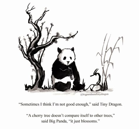 Big Panda And Tiny Dragon, James Norbury, Dragon Quotes, Big Panda, Tiny Dragon, Quotes About Strength And Love, Zen Quotes, Butterfly Quotes, Cherry Trees