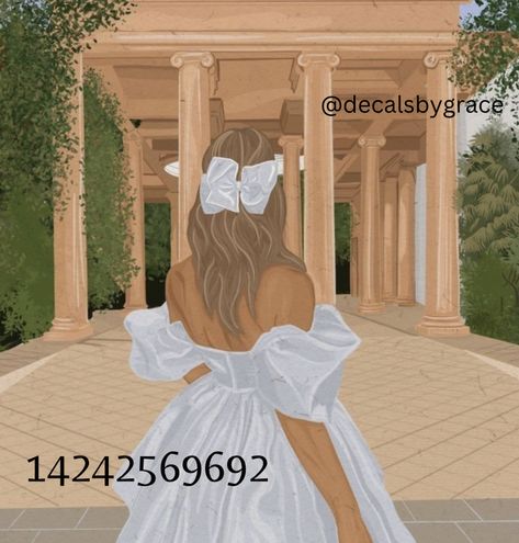 Dress Illustration Art, Illustration Dress, Cute Family Pictures, Bloxburg Decals Codes Aesthetic, Preppy Decal, Pic Code, Roblox Image Ids, Family Decals