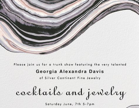 June private trunk show invite #silvercontinent Trunk Show Invitation, Jewellery Shop Opening Invitation, Layout Design, Fine Jewelry, The Originals, Silver, Design