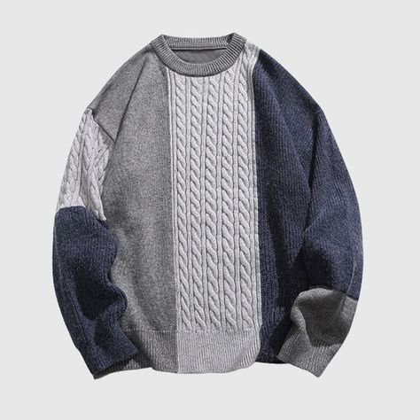 Material: 90%AcrylicFeatures: Pullover, crew neck, long sleeve, color-blocked patchwork design, relaxed fit, jacquard weave, couple outfits.Style: Casual, college Cashmere Sweater Men, Coffee Sweater, Plaid Sweater, Knit Men, Estilo Chic, Sweater Men, Bottoming Shirt, Men's Knit, Pullover Men