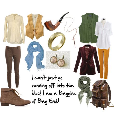 "Bilbo Baggins" by favourite-fictional-fashions on Polyvore Hobbit Inspired Outfits, Hobbit Outfit, Snow White Outfits, Outfit Female, Fantasy Clothes, Nerdy Outfits, Disney Bounds, Everyday Cosplay, Nerd Fashion