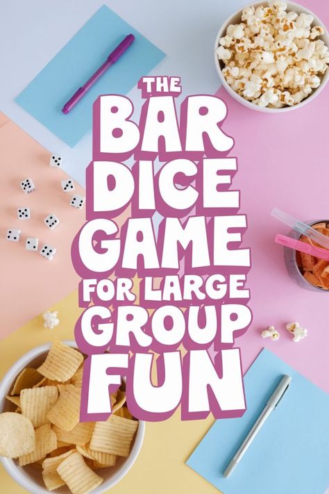 Looking for a fun, casual game? Bar Dice is an easy-to-learn dice game that’s perfect for any night! Great for parties, family fun night, large groups, or just a cozy game with friends. Game Night Games For Adults, Outdoor Games Adults, Fun Games For Adults, Adult Game Night, Large Group Games, Party Tips, Family Fun Night, Fun Board Games, Casual Game