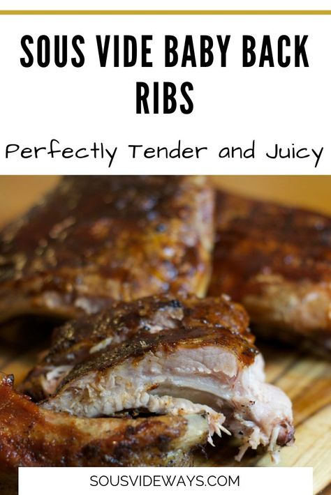 Sous vide baby back ribs are an absolute game changer! In this recipe I share my secret spice recipe, and give you all the tools to make the best ribs of your life. Try it now! Sous Vide Baby Back Ribs, Sous Vide Baby Back Ribs Recipe, Sous Vide Ribs, Sous Vide Pork Loin, Sousvide Recipe, Pork Loin Back Ribs, Pork Riblets, The Best Ribs, Best Ribs