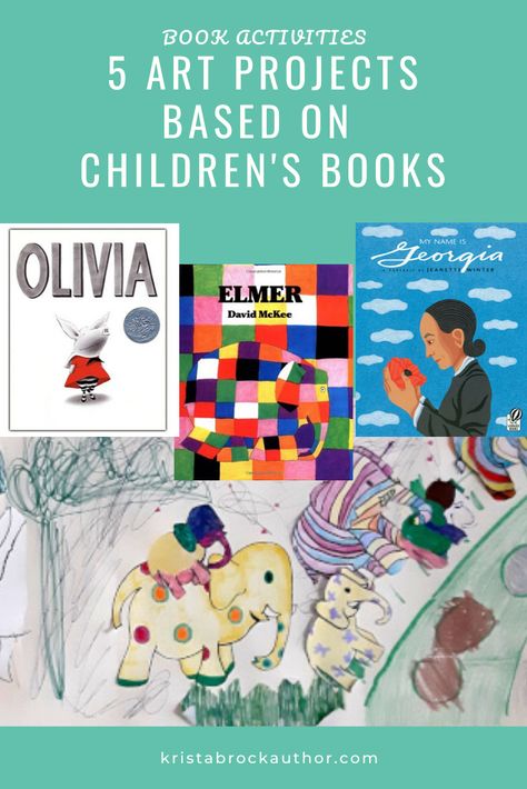 Art Projects To Go With Picture Books, Art Projects That Go With Books, Picture Books And Art Projects, Art Inspired By Books, Olivia Book, Art Elementary, Art Books For Kids, Primary School Art, Creative Art Projects