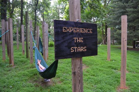 Campground Owner Ideas, Hammock Circle, Campground Ideas Campsite, Hammock Wedding, Campground Amenities, Commune Living, Campground Ideas, Retreat Space, Camp Store