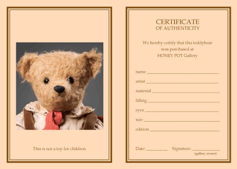 1 Dog Birth, Passport Template, Birth Certificate Template, Spell Books, Character Template, Adoption Certificate, Artist Materials, Cute Snacks, Teddy Bear Picnic