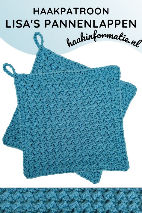 Wil je mijn pannenlappen ook haken? Ik heb het haakpatroon voor je uitgeschreven. Je vindt het gratis haakpatroon op Haakinformatie Modern Haken, Crochet Baby Cap, Advanced Knitting, Crochet Embellishments, Creative Knitting, Crochet Stitches Free, Crochet Potholders, Cap Patterns, Crochet Woman