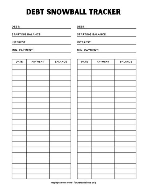 Debt Snowball Tracker Template Snowball Credit Card Debt Payoff, Debt Snowball Tracker Free Printables, Snowball Method Pay Off Debt Printable, Debt Tracker Template, Debt Snowball Worksheet Printable Free, Debt Tracker Printable Free, Debt Snowball Printable, Debt Snowball Tracker, Debt Snowball Spreadsheet