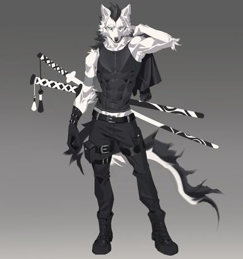 Wolf Character, Werewolf Art, Dog People, Anime Wolf, Anime Poses Reference, Fantasy Character Design, 그림 그리기, Fantasy Creatures, Character Design Inspiration