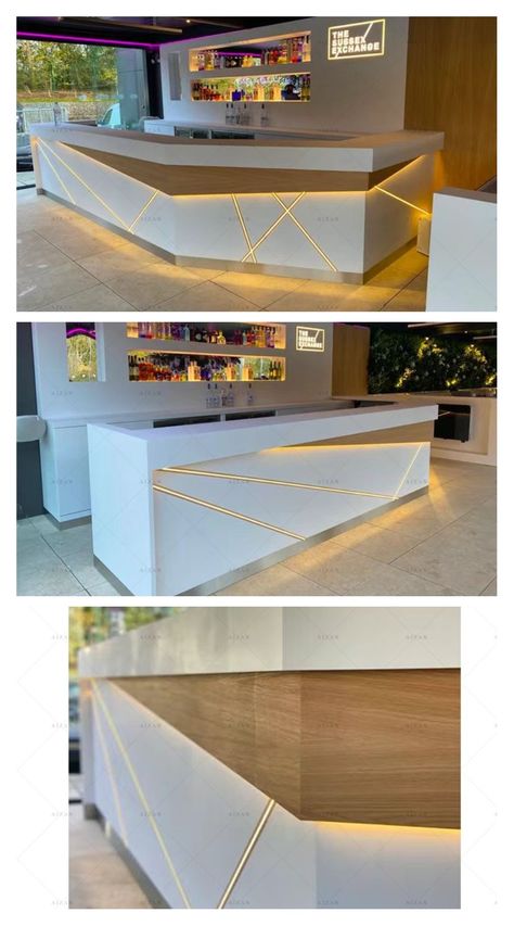 #barcounter #bardesign #interiordesign #barfurniture #Corian #solidsurface #factory #customfurniture #restaurantbar #winebar #cafecounter Restaurant Counter Design, Cash Counter Design, Restaurant Bar Counter, Contemporary Restaurant, Restaurant Counter, Cash Counter, Cafe Counter, Restaurant Bar Design, Whisky Bar