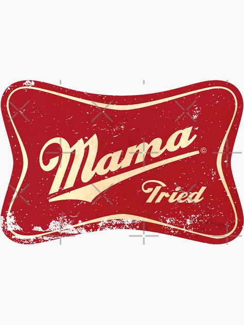 Beer Stickers, Mama Tried, Adult Stickers, How To Make Stickers, Circuit Projects, Printed Backgrounds, Stickers For Sale, Wooden Wall Art, Funny Cartoon