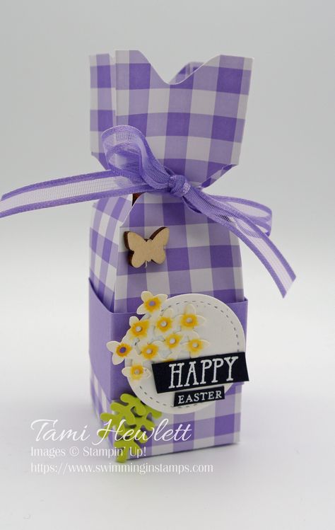 Stampin Up Easter Treats, Easter Treat Boxes, Easter Treat Box, Crafts 2024, Easter Paper Crafts, Stampin Up Easter, Craft Boxes, Easter 2024, Easter Favors