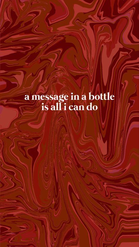 Red Album Taylor Swift Lyrics, Red Taylors Version Lyrics, Message In A Bottle Taylor Swift, Message In A Bottle Lyrics, Red Lyrics Taylor Swift, Taylor Swift Red Lyrics, Red Homescreen, Red Lyrics, Magic Journal